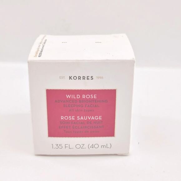 Korres Wild Rose Advanced Brightening Sleeping Facial 1.35 fl oz. NEW Weightless - Picture 3 of 5